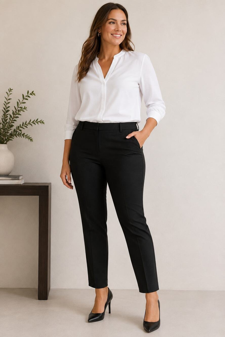Banana Republic Hampton Pant 12 Petite Black Slim Work Pants